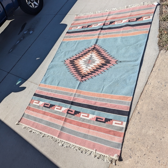 Southwestern Pattern Large Rug - Picture 2 of 7